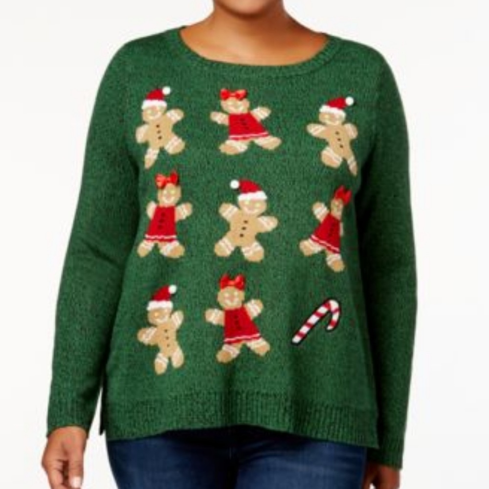 Karen Scott Holiday Gingerbread Marine Sweater